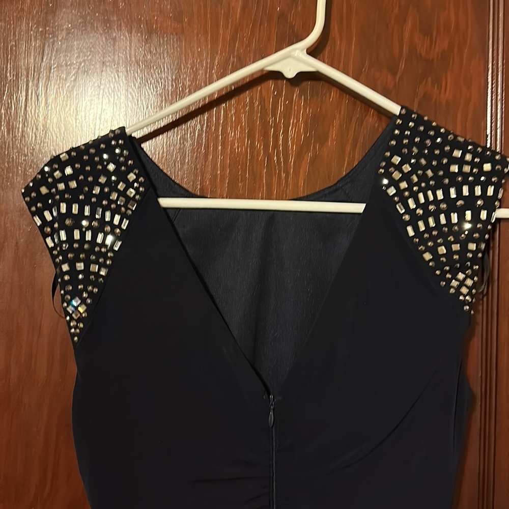 Xscape navy blue dress. - Picture 6 of 6